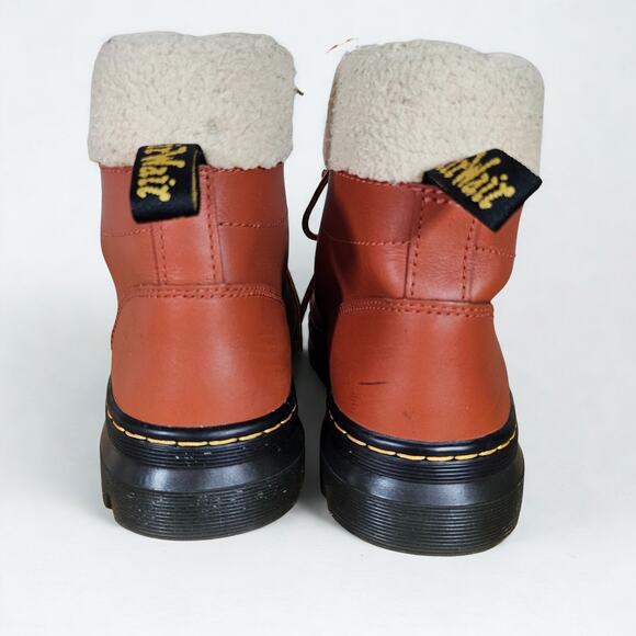 Doc Martens Chestnut Leather Lace Up Boots - Picture 8 of 11